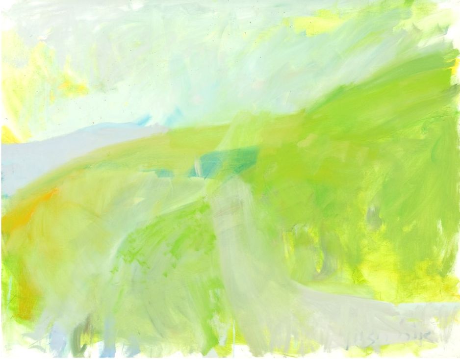 אורי רייזמן (1924-1992), נוף לירי, 1979, צבע שמן על בד.